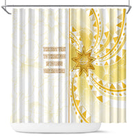 Polynesia Shower Curtain Bahai Faith Symbol LT05 Yellow - Polynesian Pride