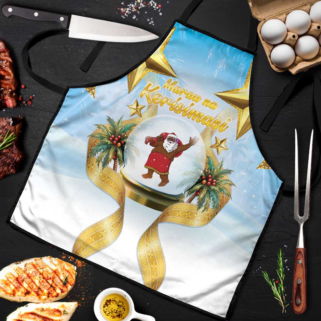 Fiji Christmas Apron Snow Globe With Fijian Santa LT05