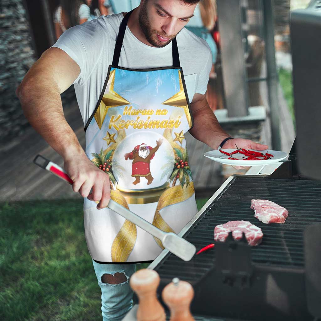 Fiji Christmas Apron Snow Globe With Fijian Santa LT05