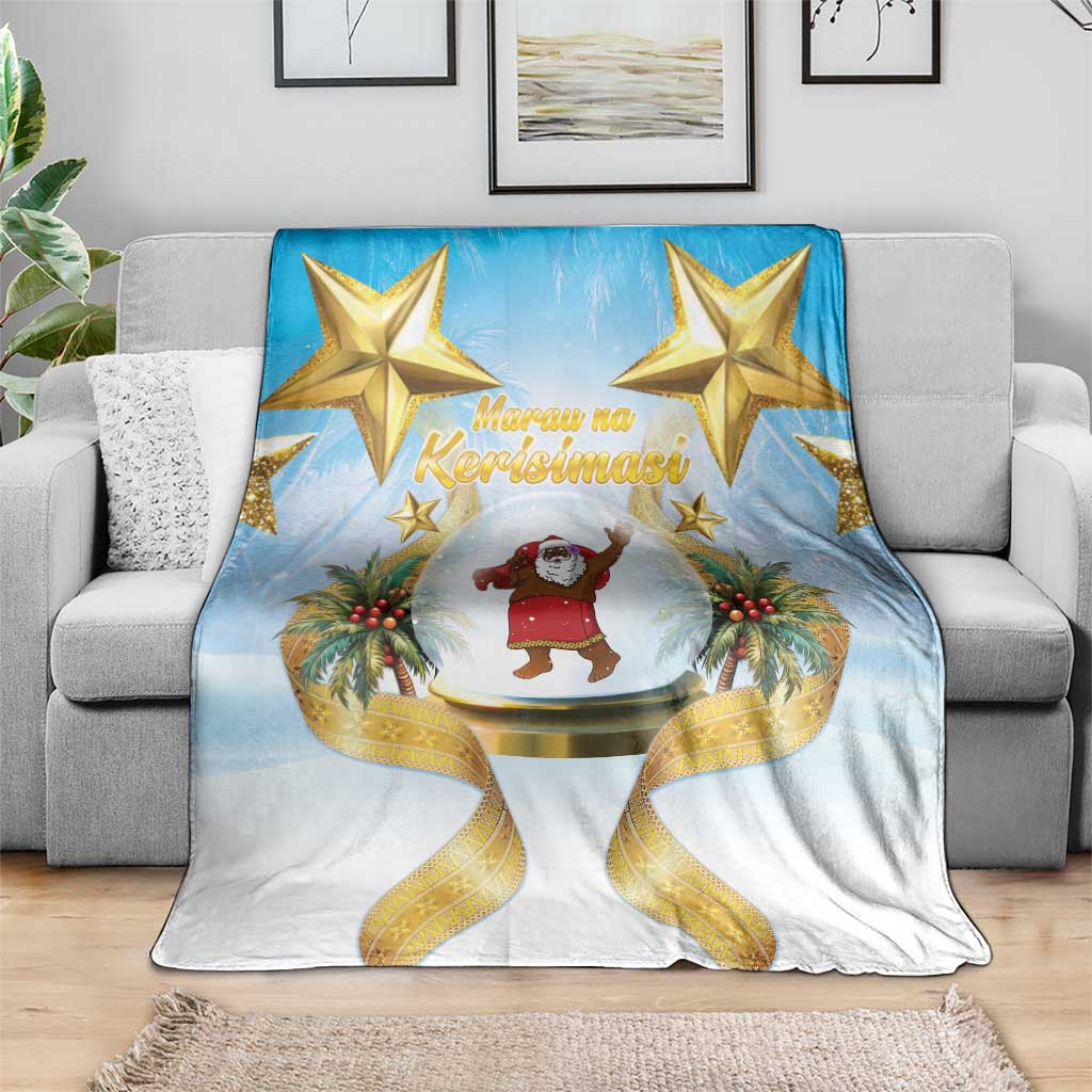 Fiji Christmas Blanket Snow Globe With Fijian Santa LT05
