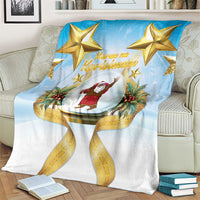 Fiji Christmas Blanket Snow Globe With Fijian Santa LT05