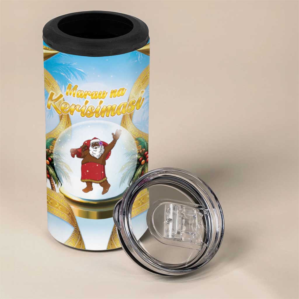 Fiji Christmas 4 in 1 Can Cooler Tumbler Snow Globe With Fijian Santa LT05