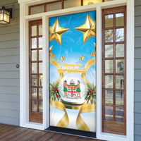 Fiji Christmas Door Cover Snow Globe With Fijian Santa LT05