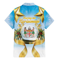 Fiji Christmas Family Matching Mermaid Dress and Hawaiian Shirt Snow Globe With Fijian Santa LT05