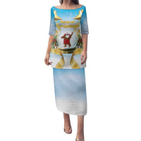 Fiji Christmas Family Matching Puletasi and Hawaiian Shirt Snow Globe With Fijian Santa LT05