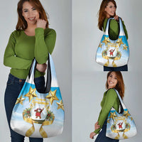 Fiji Christmas Grocery Bag Snow Globe With Fijian Santa LT05