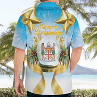 Fiji Christmas Hawaiian Shirt Snow Globe With Fijian Santa LT05