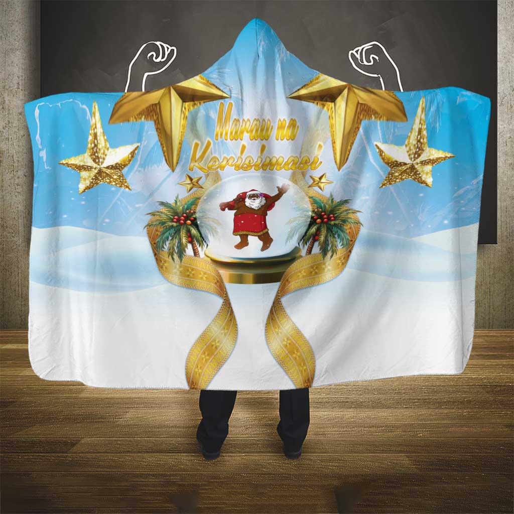 Fiji Christmas Hooded Blanket Snow Globe With Fijian Santa LT05