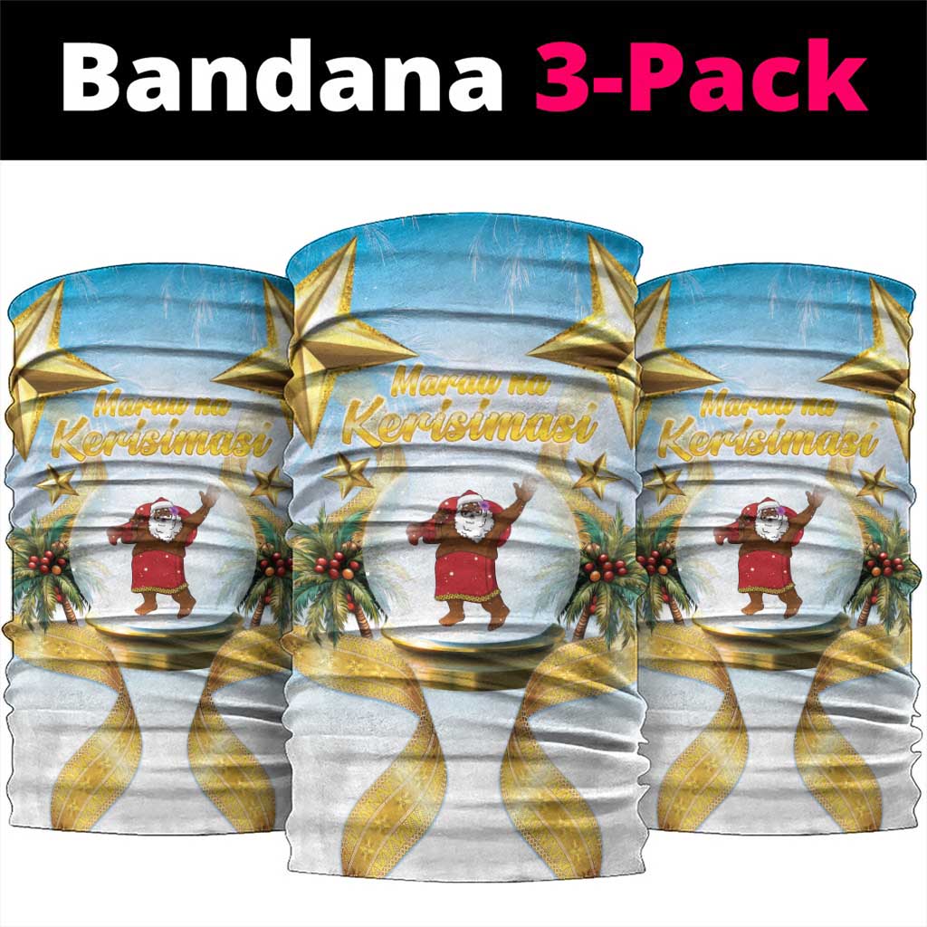Fiji Christmas Neck Gaiter Snow Globe With Fijian Santa LT05