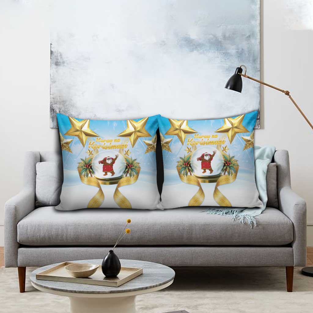 Fiji Christmas Pillow Cover Snow Globe With Fijian Santa LT05