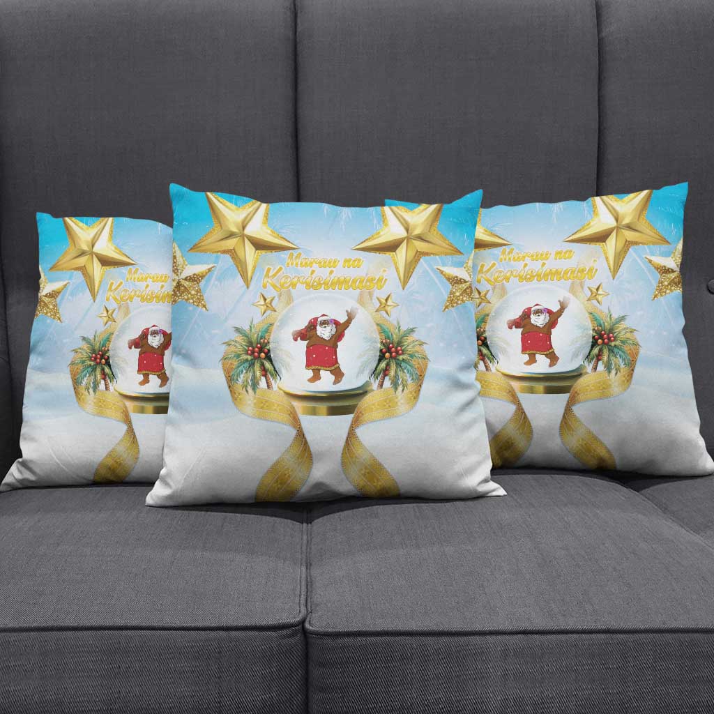 Fiji Christmas Pillow Cover Snow Globe With Fijian Santa LT05