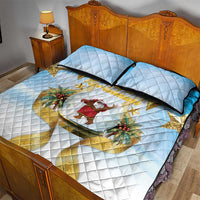 Fiji Christmas Quilt Bed Set Snow Globe With Fijian Santa LT05