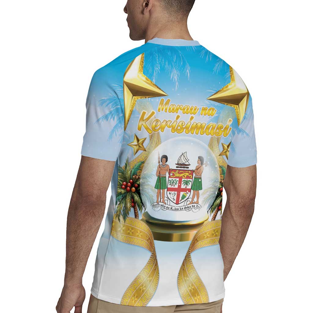 Fiji Christmas Rugby Jersey Snow Globe With Fijian Santa LT05