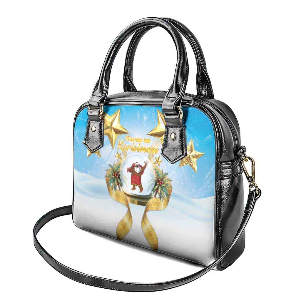 Fiji Christmas Shoulder Handbag Snow Globe With Fijian Santa LT05