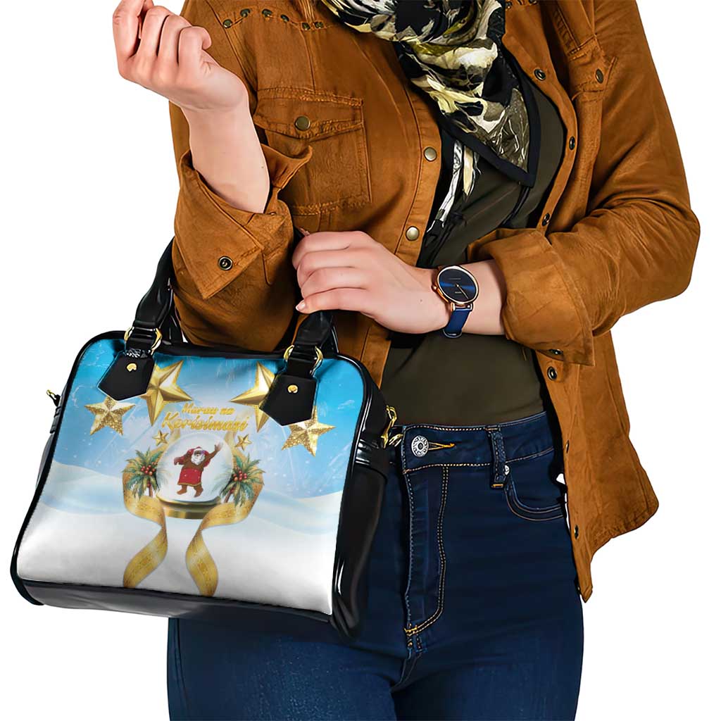 Fiji Christmas Shoulder Handbag Snow Globe With Fijian Santa LT05