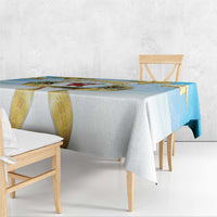 Fiji Christmas Tablecloth Snow Globe With Fijian Santa LT05