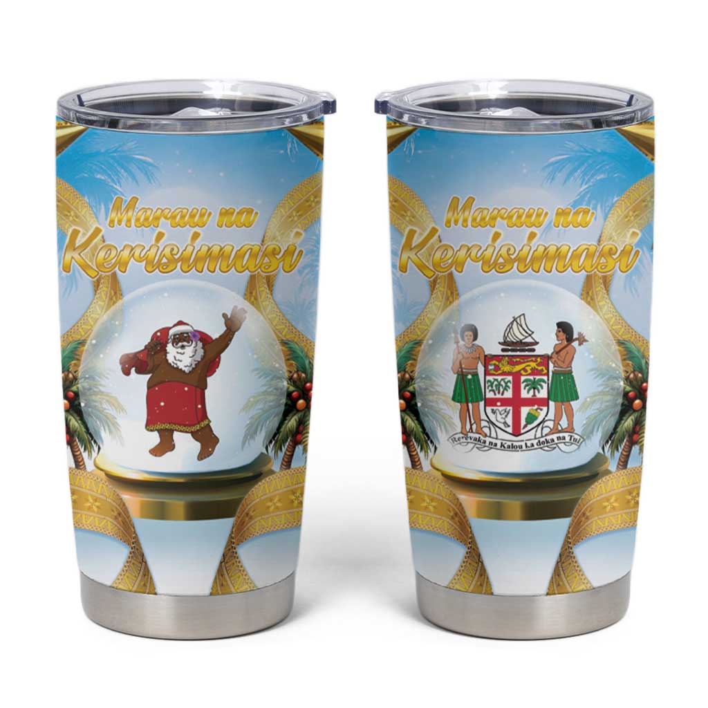 Fiji Christmas Tumbler Cup Snow Globe With Fijian Santa LT05