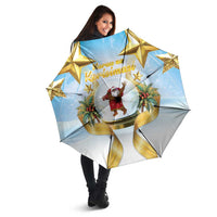 Fiji Christmas Umbrella Snow Globe With Fijian Santa LT05