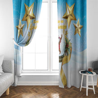 Fiji Christmas Window Curtain Snow Globe With Fijian Santa LT05