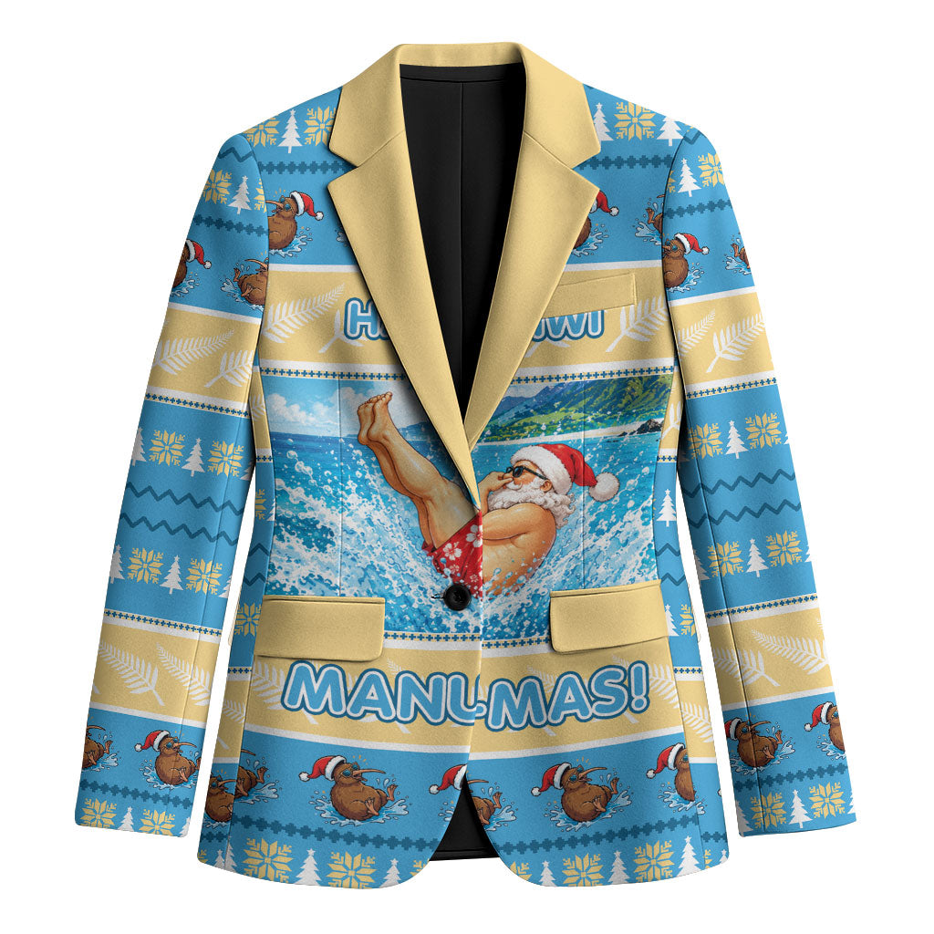 New Zealand Christmas Blazer Have A Kiwi Manu-Mas LT05 Unisex Blue - Polynesian Pride