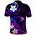 Personalised Hawaii Humuhumu Reef Triggerfish Polo Shirt Violet With Plumeria LT05 - Polynesian Pride