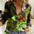 Personalised Hawaii Humuhumu Reef Triggerfish Women Casual Shirt Reggae With Plumeria LT05 Female Reggae - Polynesian Pride