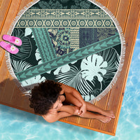 Hawaii Plant Kalo Beach Blanket Hawaiian Tapa Pattern LT05 - Polynesian Pride