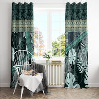 Hawaii Plant Kalo Window Curtain Hawaiian Tapa Pattern LT05 - Polynesian Pride