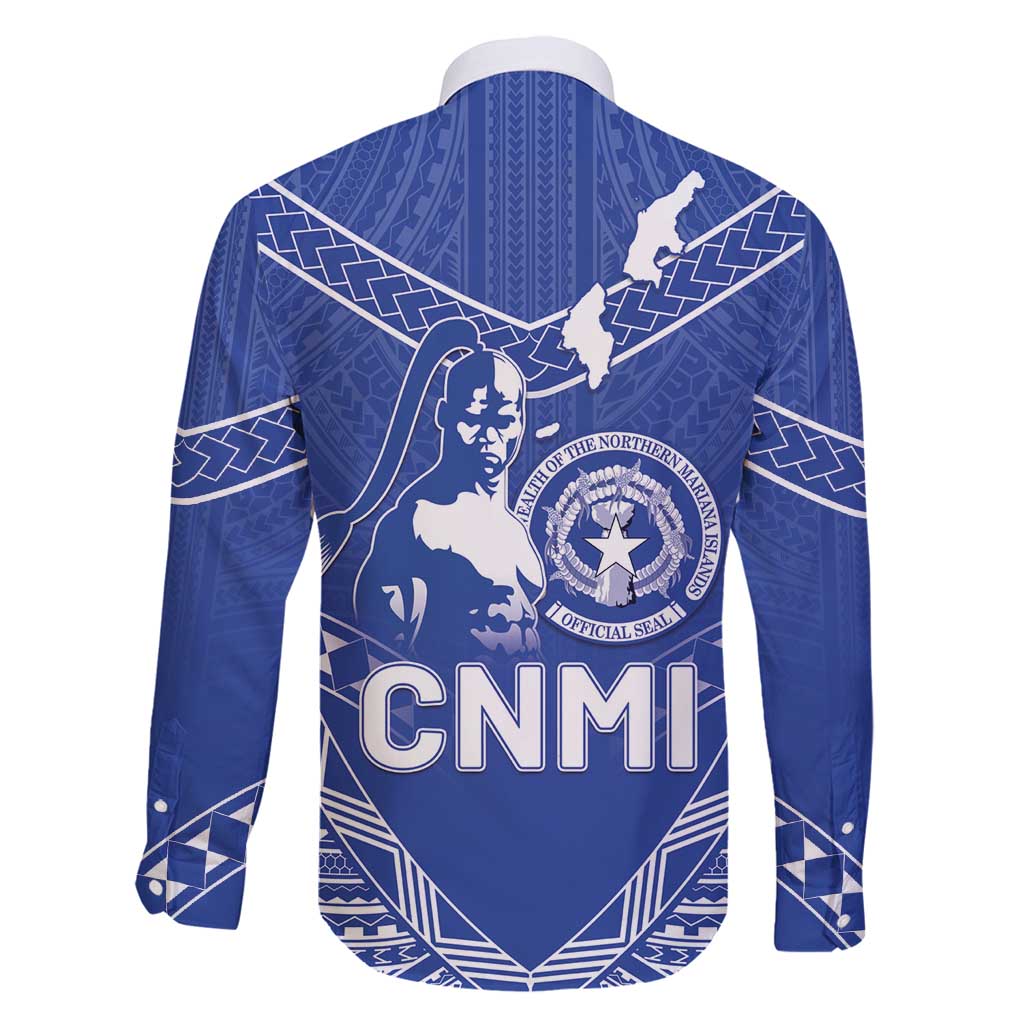 Northern Mariana Islands Family Matching Long Sleeve Bodycon Dress and Hawaiian Shirt Chamorro Warrior Tribal Pattern