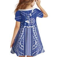 Northern Mariana Islands Family Matching Off Shoulder Short Dress and Hawaiian Shirt Chamorro Warrior Tribal Pattern