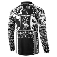 Polynesia Maui Tattoo Inspired Button Sweatshirt Black Version