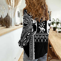 Polynesia Maui Tattoo Inspired Women Casual Shirt Black Version