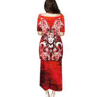 Hawaii Goddess Of Fire Madame Pele Puletasi Polynesian Style LT05 - Polynesian Pride