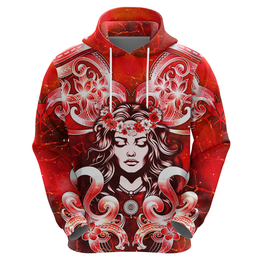 Hawaii Goddess Of Fire Madame Pele Zip Hoodie Polynesian Style LT05 - Polynesian Pride