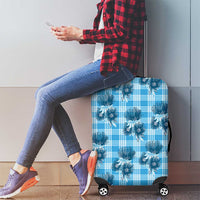 Blue Palaka Hawaii Luggage Cover Hawaiian Lehua Blossoms LT05 - Polynesian Pride