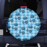 Blue Palaka Hawaii Spare Tire Cover Hawaiian Lehua Blossoms LT05 No hole Blue - Polynesian Pride