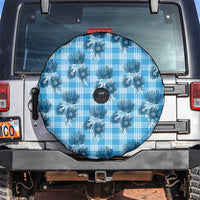 Blue Palaka Hawaii Spare Tire Cover Hawaiian Lehua Blossoms LT05 Blue - Polynesian Pride