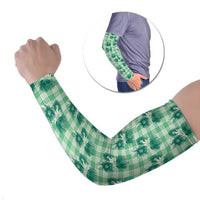 Green Palaka Hawaii Arm Sleeves Hawaiian Lehua Blossoms LT05 Set of 2 Green - Polynesian Pride