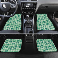 Green Palaka Hawaii Car Mats Hawaiian Lehua Blossoms