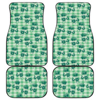 Green Palaka Hawaii Car Mats Hawaiian Lehua Blossoms