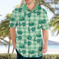 Green Palaka Hawaii Hawaiian Shirt Hawaiian Lehua Blossoms LT05 - Polynesian Pride