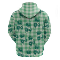 Green Palaka Hawaii Hoodie Hawaiian Lehua Blossoms LT05 - Polynesian Pride