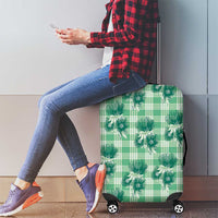 Green Palaka Hawaii Luggage Cover Hawaiian Lehua Blossoms LT05 - Polynesian Pride