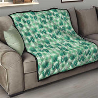Green Palaka Hawaii Quilt Hawaiian Lehua Blossoms