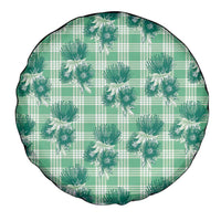 Green Palaka Hawaii Spare Tire Cover Hawaiian Lehua Blossoms