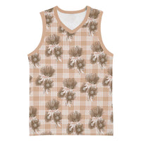 Brown Palaka Hawaii Basketball Jersey Hawaiian Lehua Blossoms LT05 Unisex Brown - Polynesian Pride