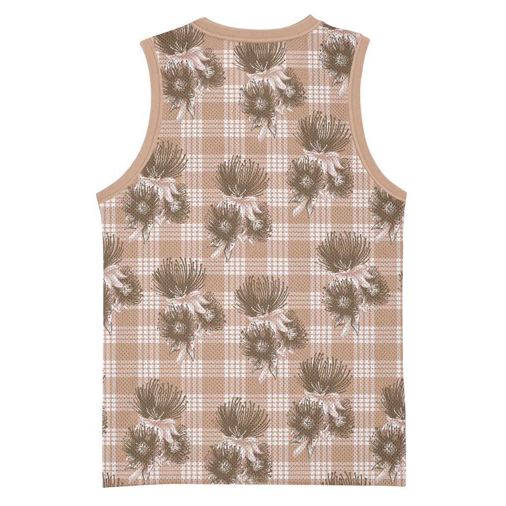 Brown Palaka Hawaii Basketball Jersey Hawaiian Lehua Blossoms LT05 - Polynesian Pride