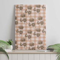 Brown Palaka Hawaii Canvas Wall Art Hawaiian Lehua Blossoms