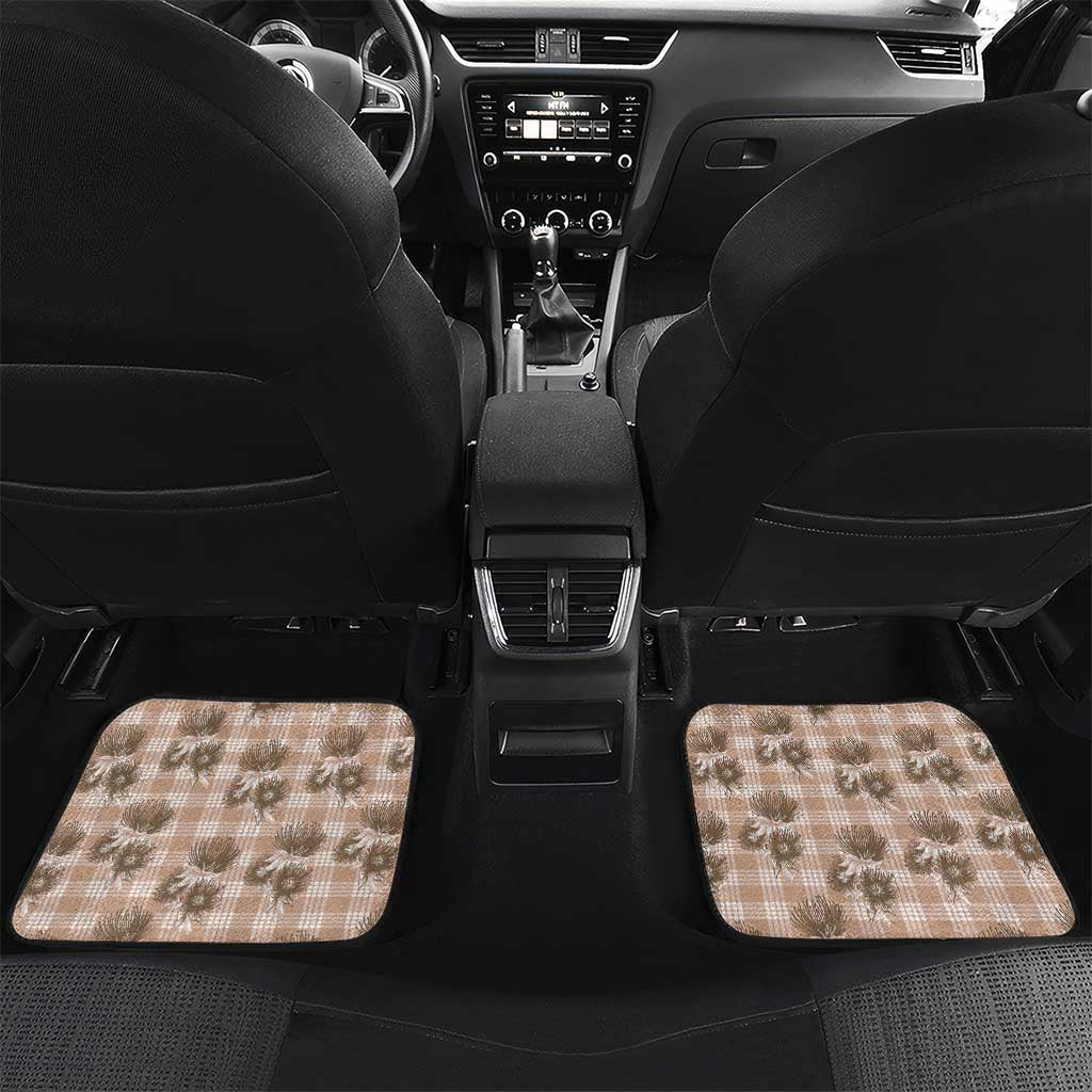 Brown Palaka Hawaii Car Mats Hawaiian Lehua Blossoms
