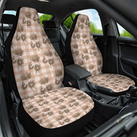Brown Palaka Hawaii Car Seat Cover Hawaiian Lehua Blossoms LT05 One Size Brown - Polynesian Pride